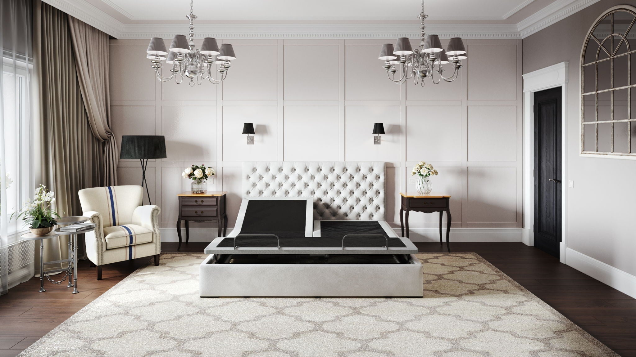 Btx5 - Flex Head Adjustable Bed Base With Head And Foot Position Adjustment