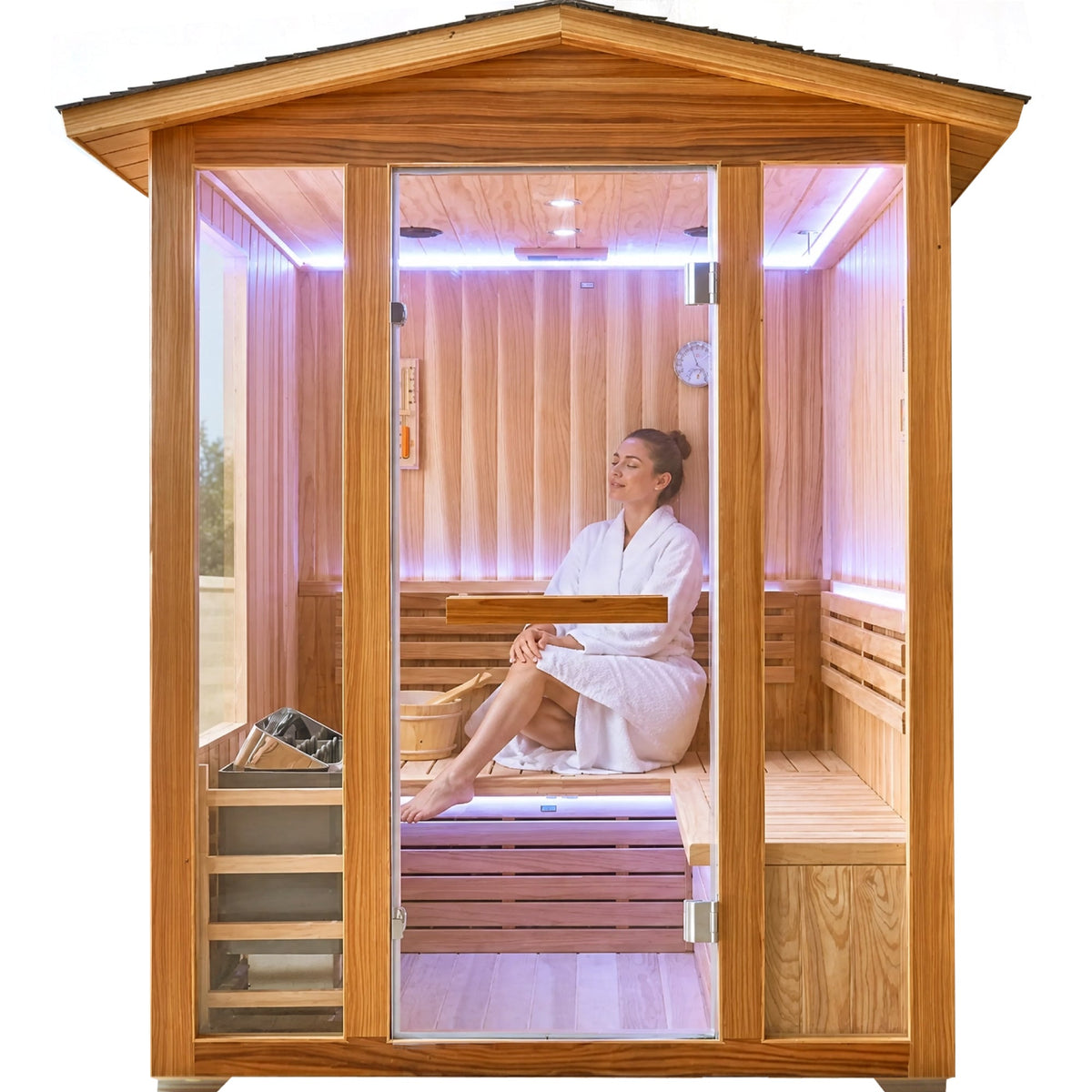 6000W 4-Person Outdoor Traditional Steam Sauna