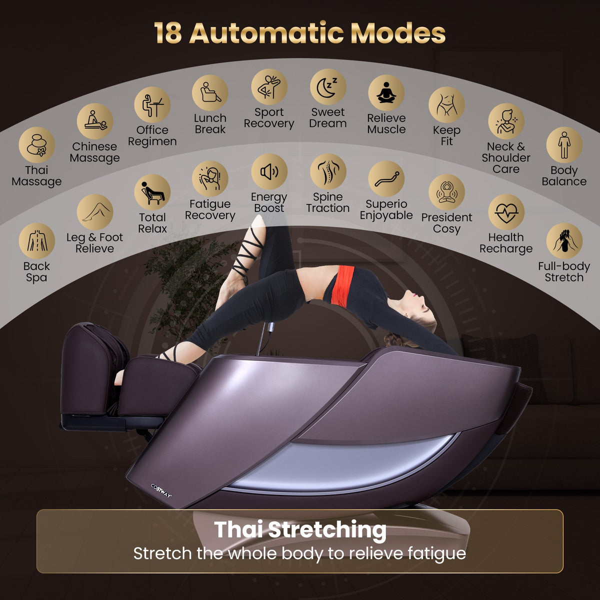 2025 Enjoyment 42 - Full Body Zero Gravity Massage Recliner with Airbags and Foot Rollers