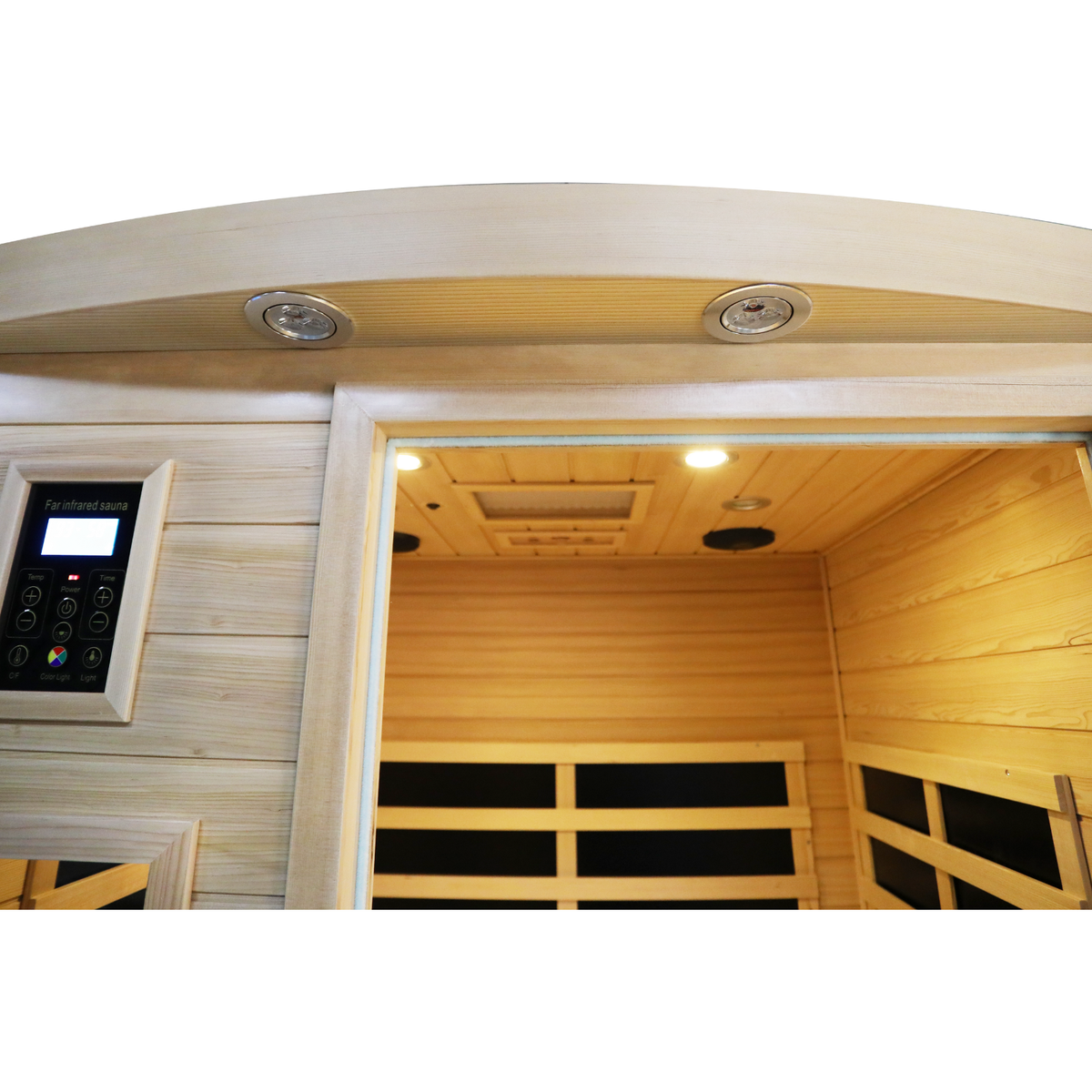 Two-Person Hemlock Infrared Heating Sauna with Low-EMF