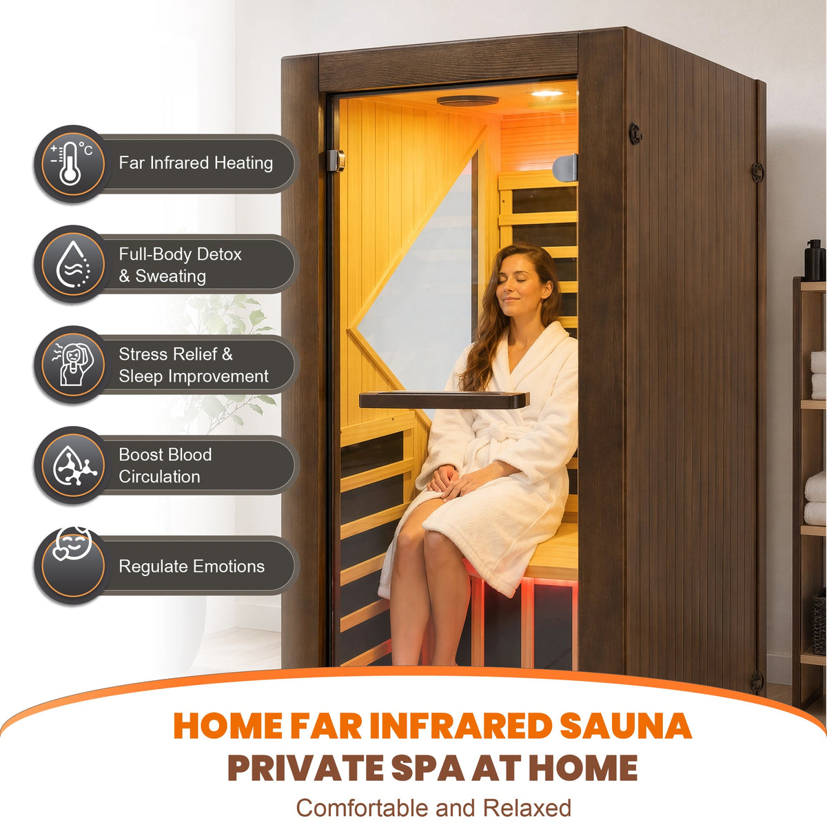 Chilean Pine Indoor Far Infrared Sauna – 1090W