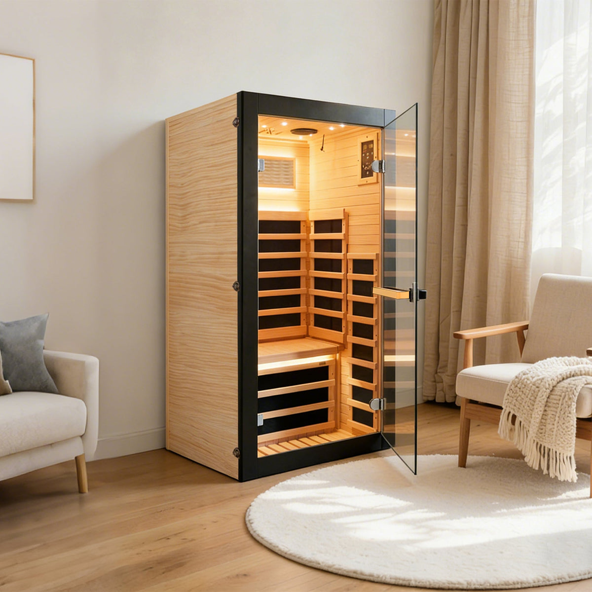 1-Person Chilean Pine Indoor Infrared Sauna