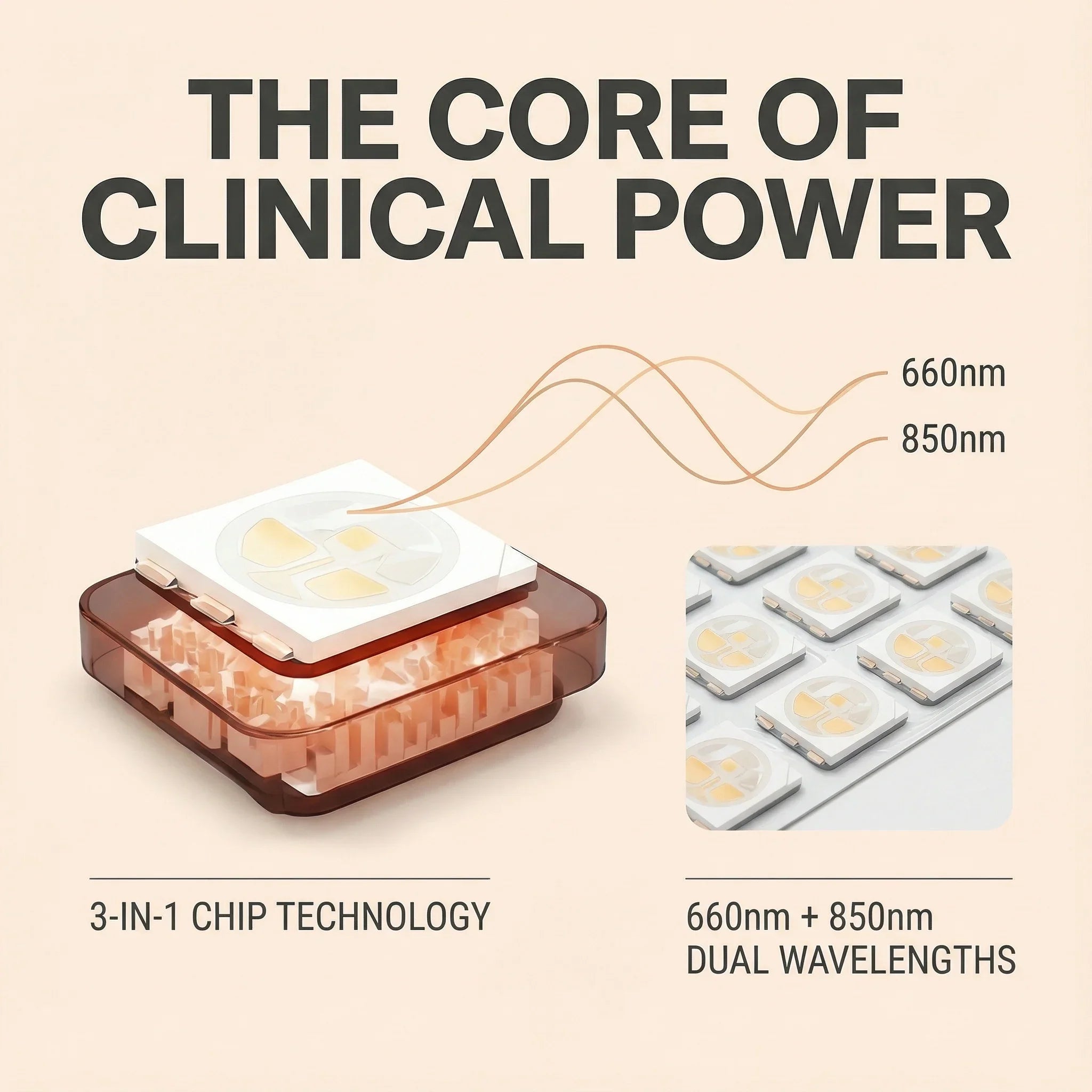 Nicebeam Full Body Red Light Therapy Mat featuring 3-in-1 chip technology with 660nm and 850nm dual wavelengths.