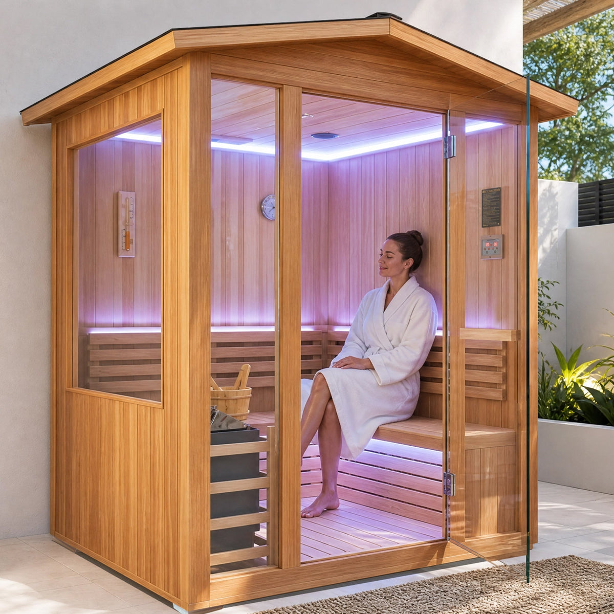 6000W 4-Person Outdoor Traditional Steam Sauna