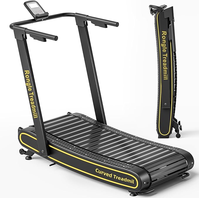 Curved Treadmill, Curved Treadmills Home, Non-Electric Motorized Treadmill-300 LBS Capacity,No Assembly Required Self-Generated Curved Treadmill Exercise Treadmills