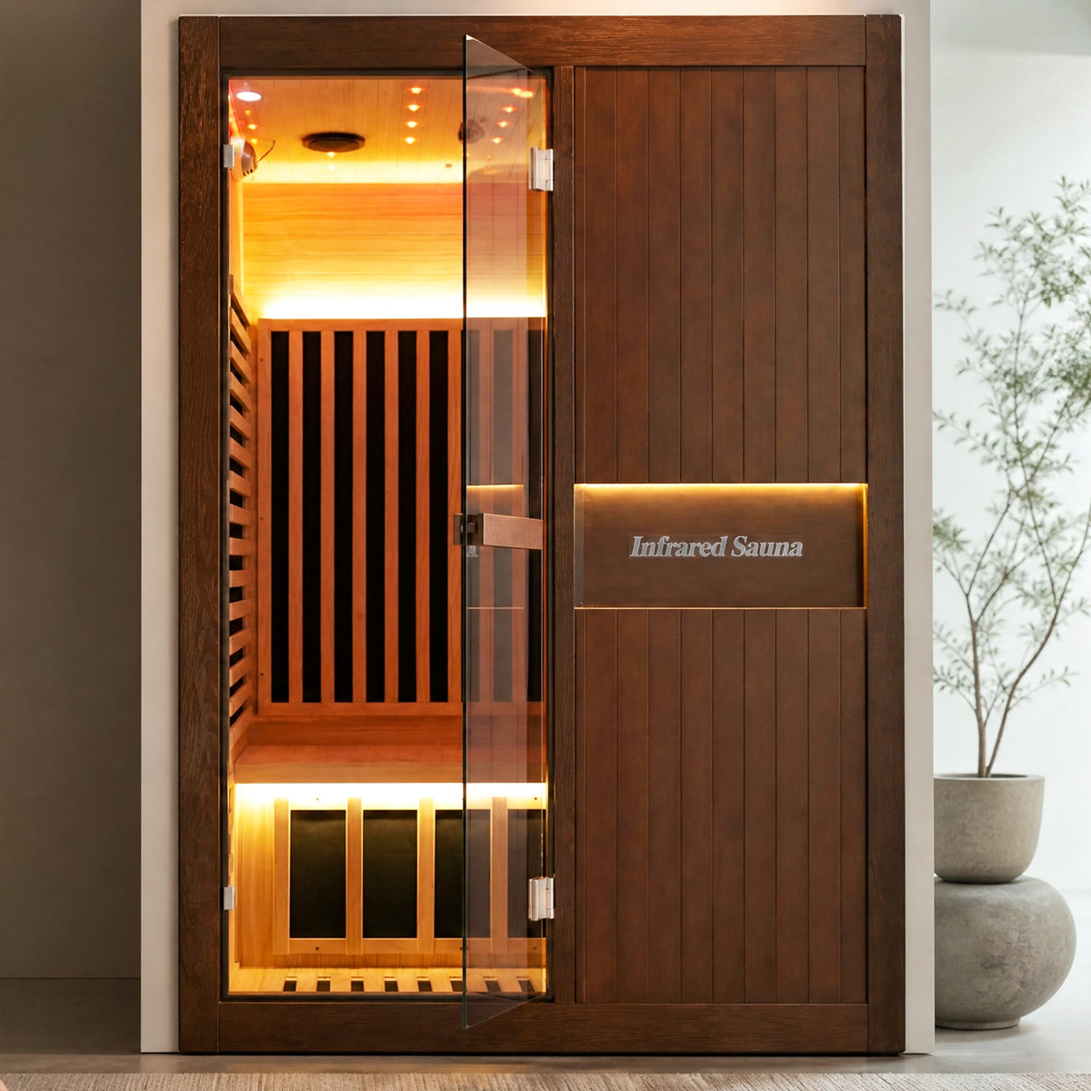 2-Person Chilean Pine Indoor Infrared Sauna – 2165W