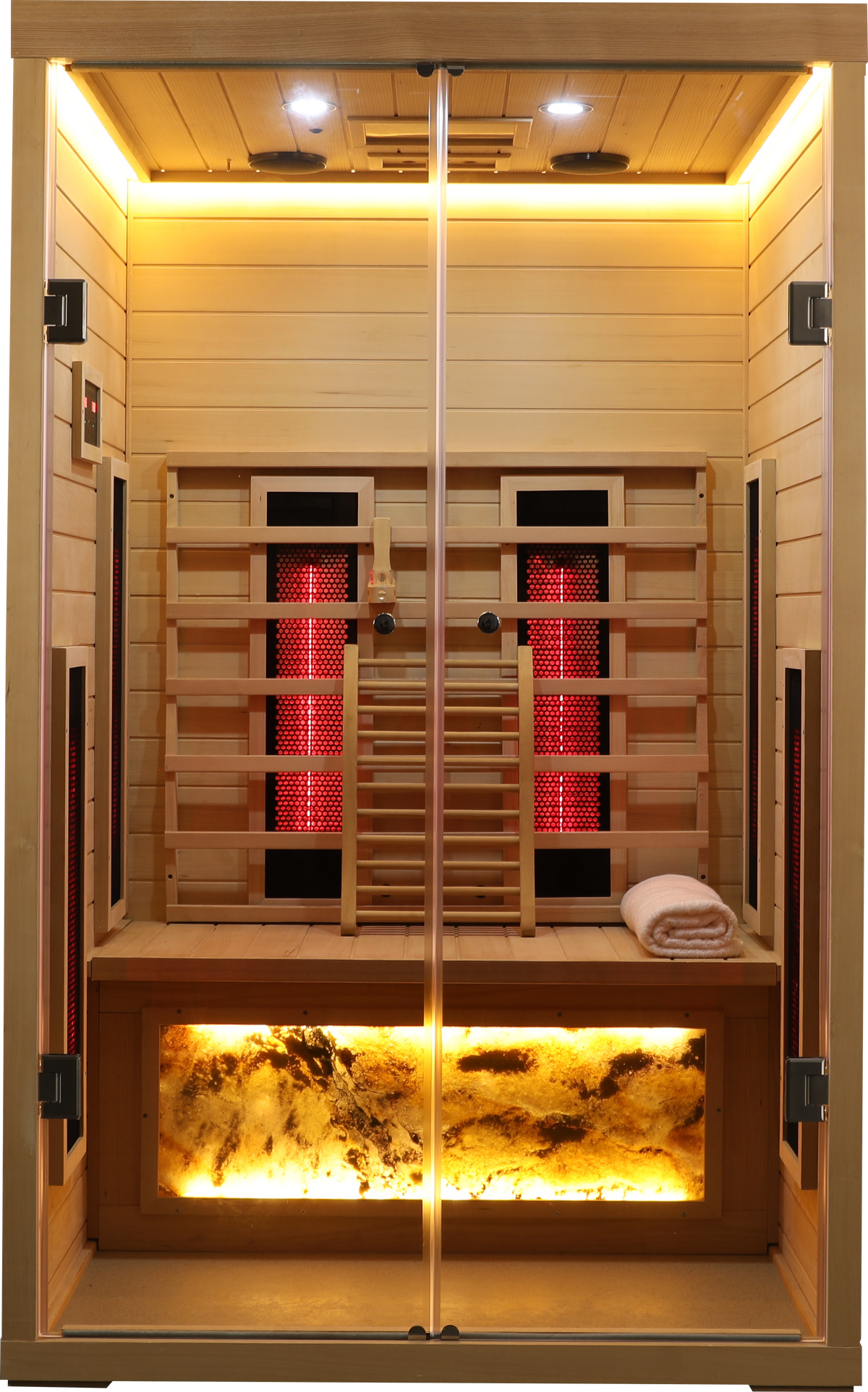 Two Person Indoor Hemlock Sauna with Far Infrared Technology - Natural Hemlock