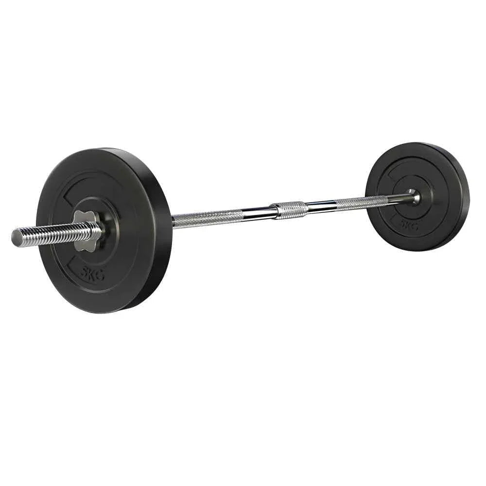 18KG Barbell Weight Set Plates Bar Bench Press Fitness Exercise Home