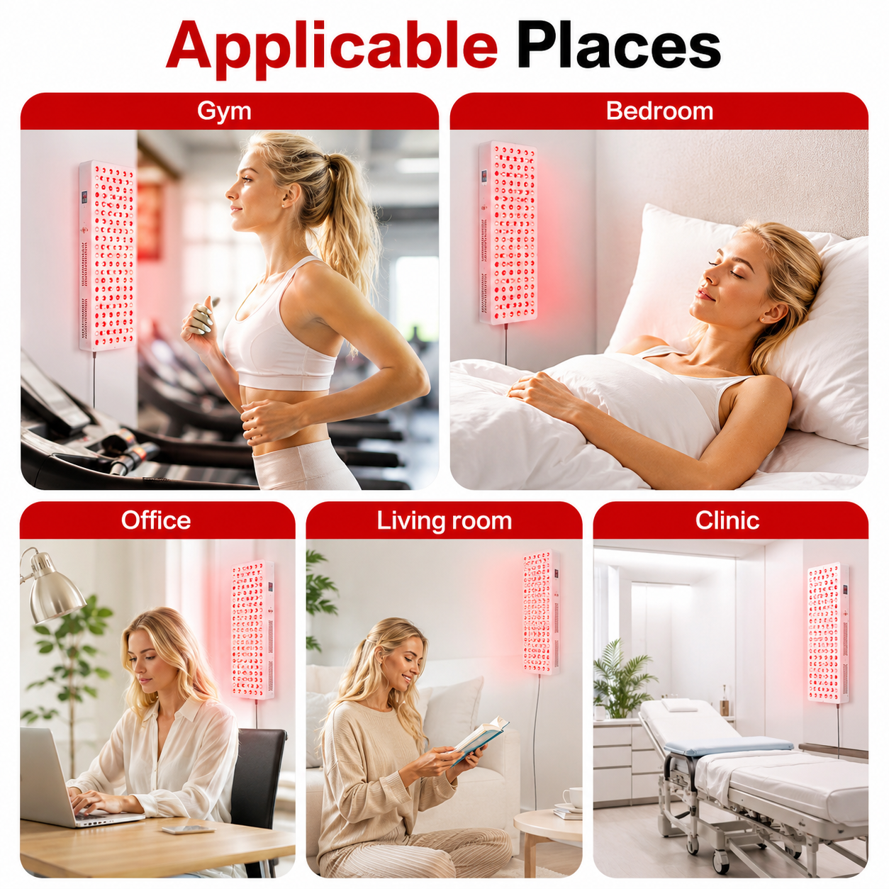 Red Light Therapy & Near Infrared Light Therapy Panel, Full Body, 1500W