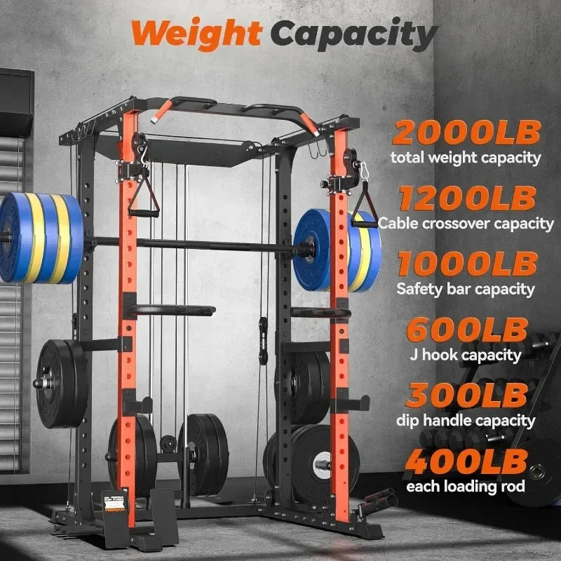 2000lb Power Rack with Weight Bench Options