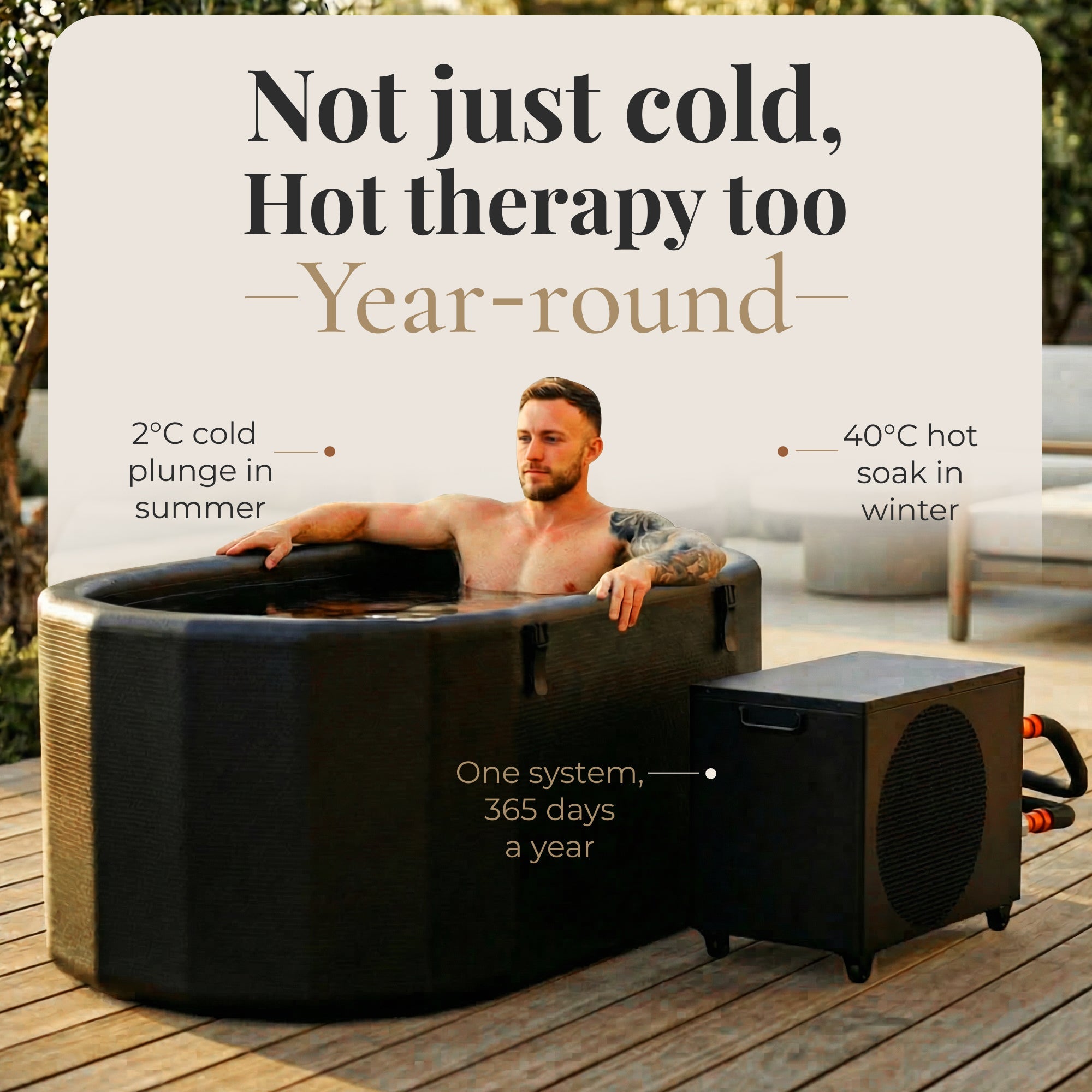 Nicebeam Cryo Pro System - XXL Inflatable Cold Plunge Tub
