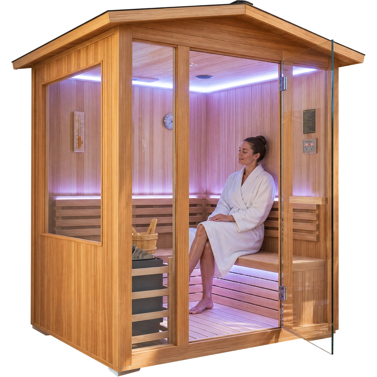 6000W 4-Person Outdoor Traditional Steam Sauna