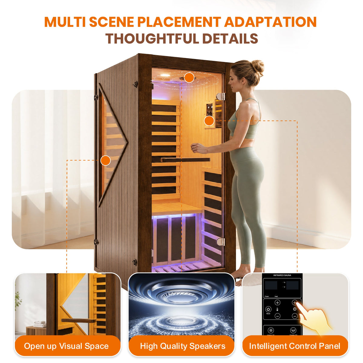 Chilean Pine Indoor Far Infrared Sauna – 1090W