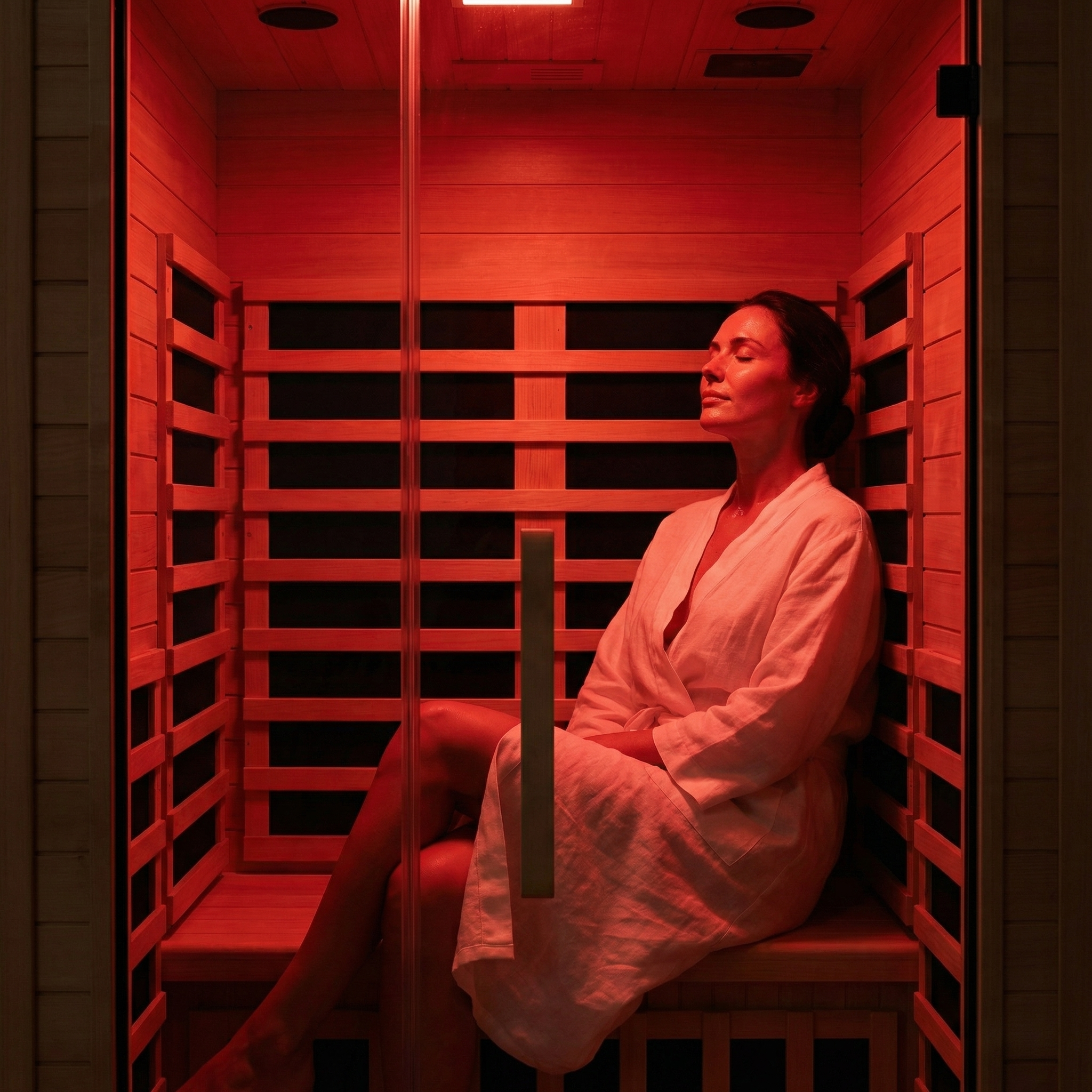 Sauna with Red Light Therapy
