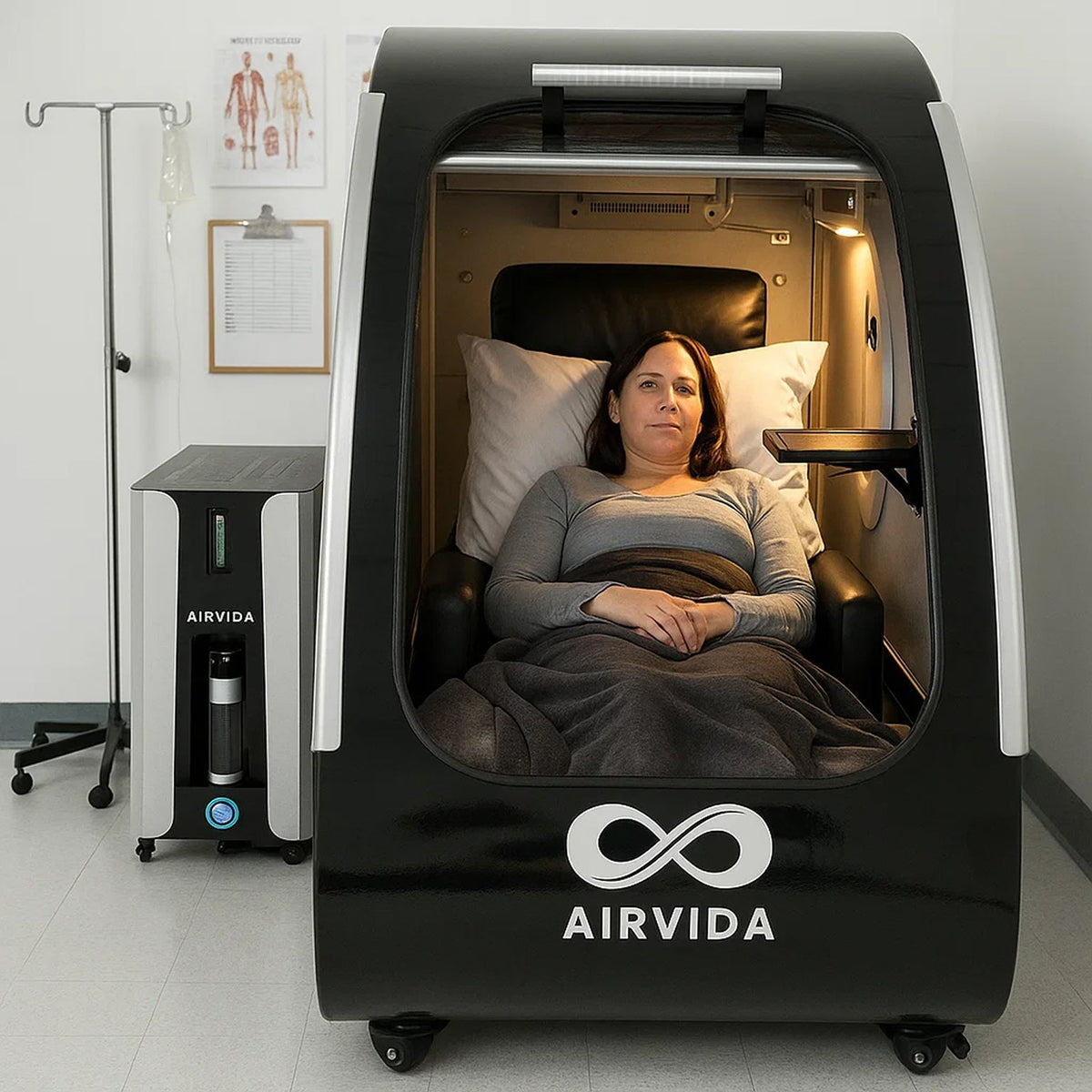 Airvida Elite Sitting Hard Shell Hyperbaric Chamber – 1.3–2.0 ATA