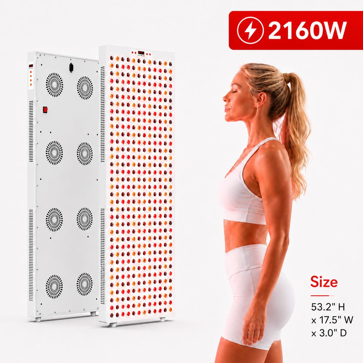 Full-Body Red &amp; Near-Infrared Light Therapy Panel – 2160W