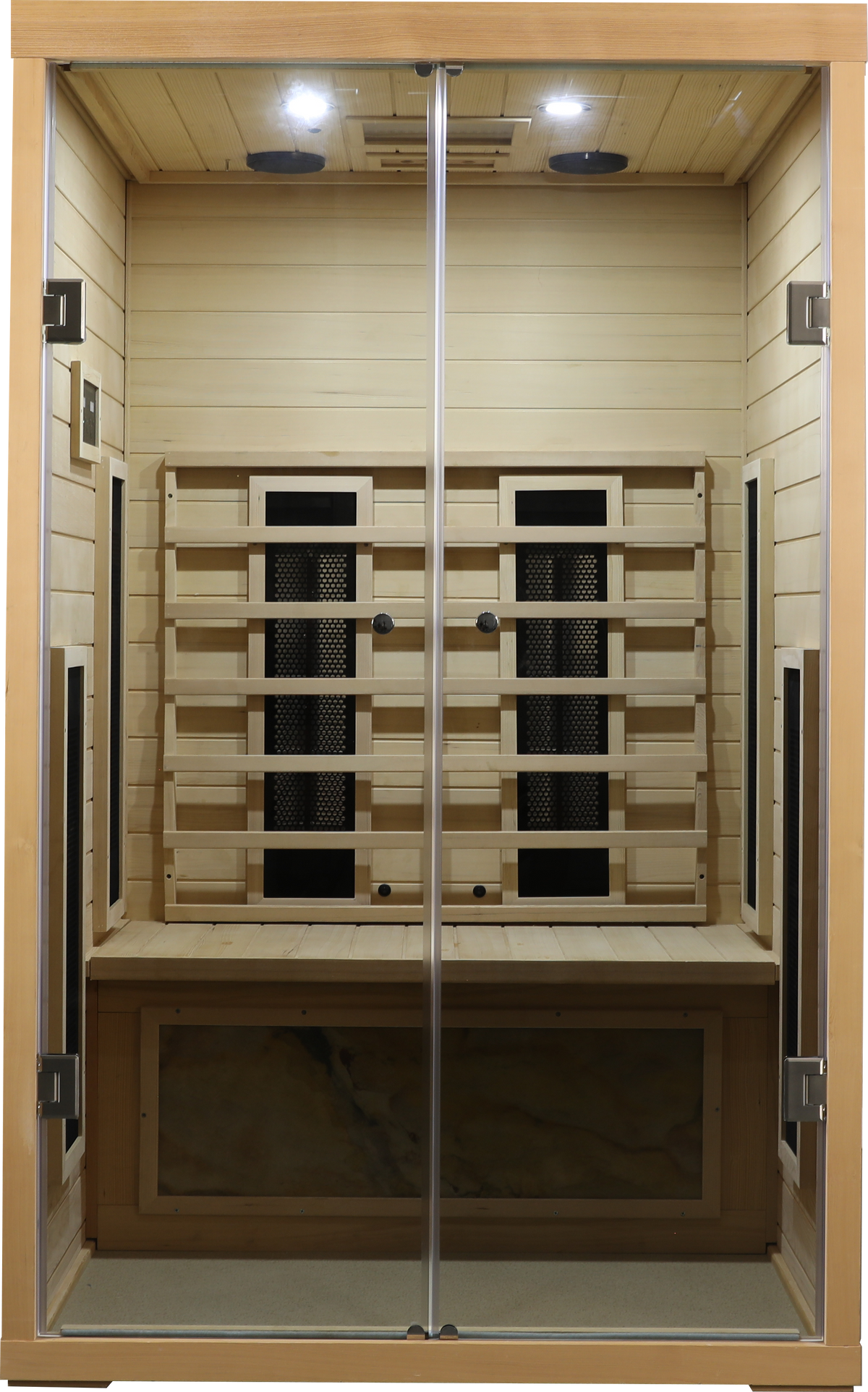 Two Person Indoor Hemlock Sauna with Far Infrared Technology - Natural Hemlock
