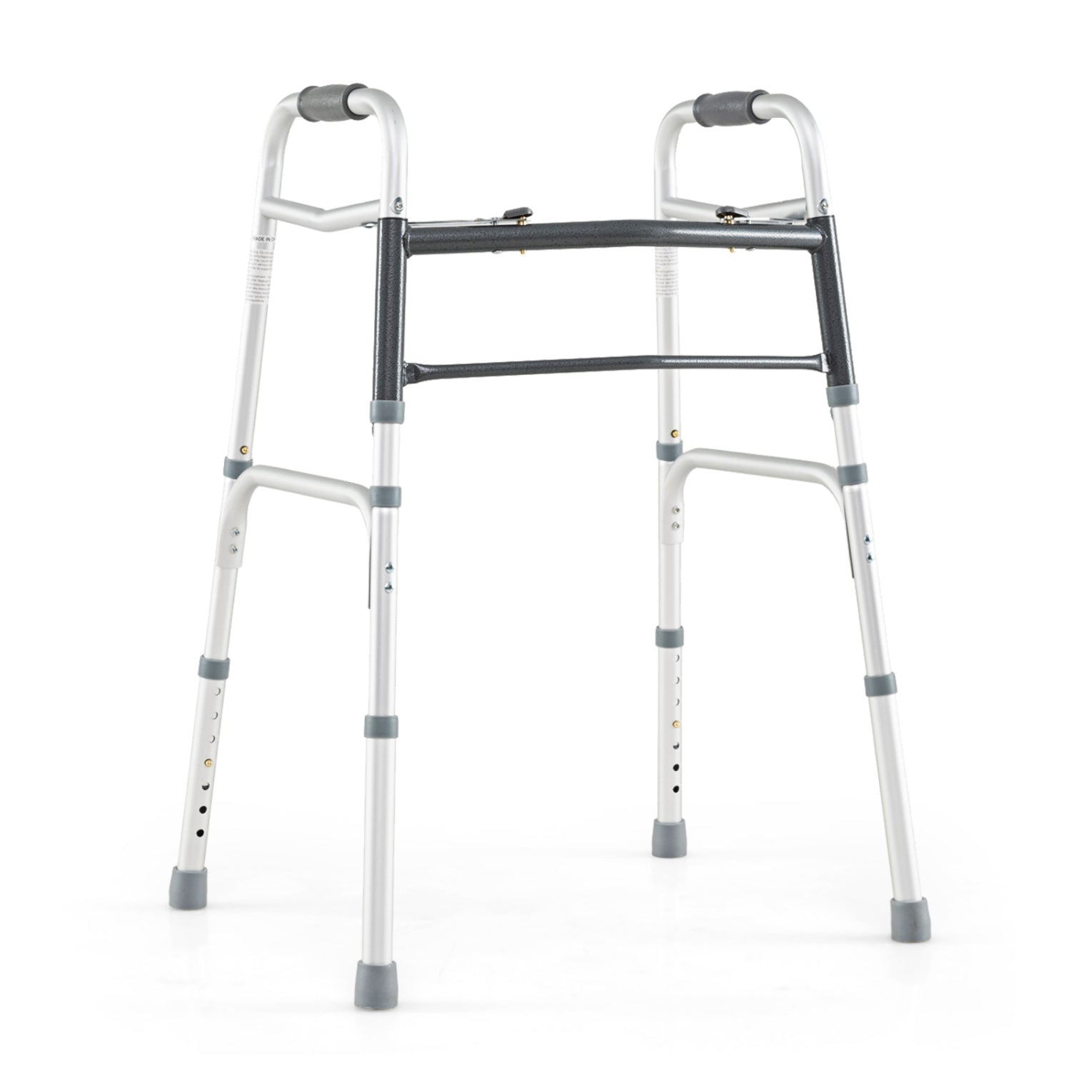2-Button Folding Walker Lightweight with 7-Level Adjustable Height