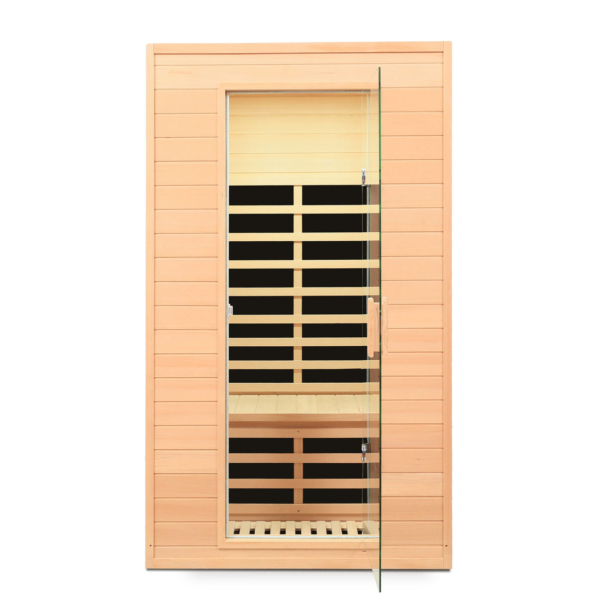 Hemlock Far Infrared Roof Embedded Indoor Sauna Room with LCD Controls - Light Brown