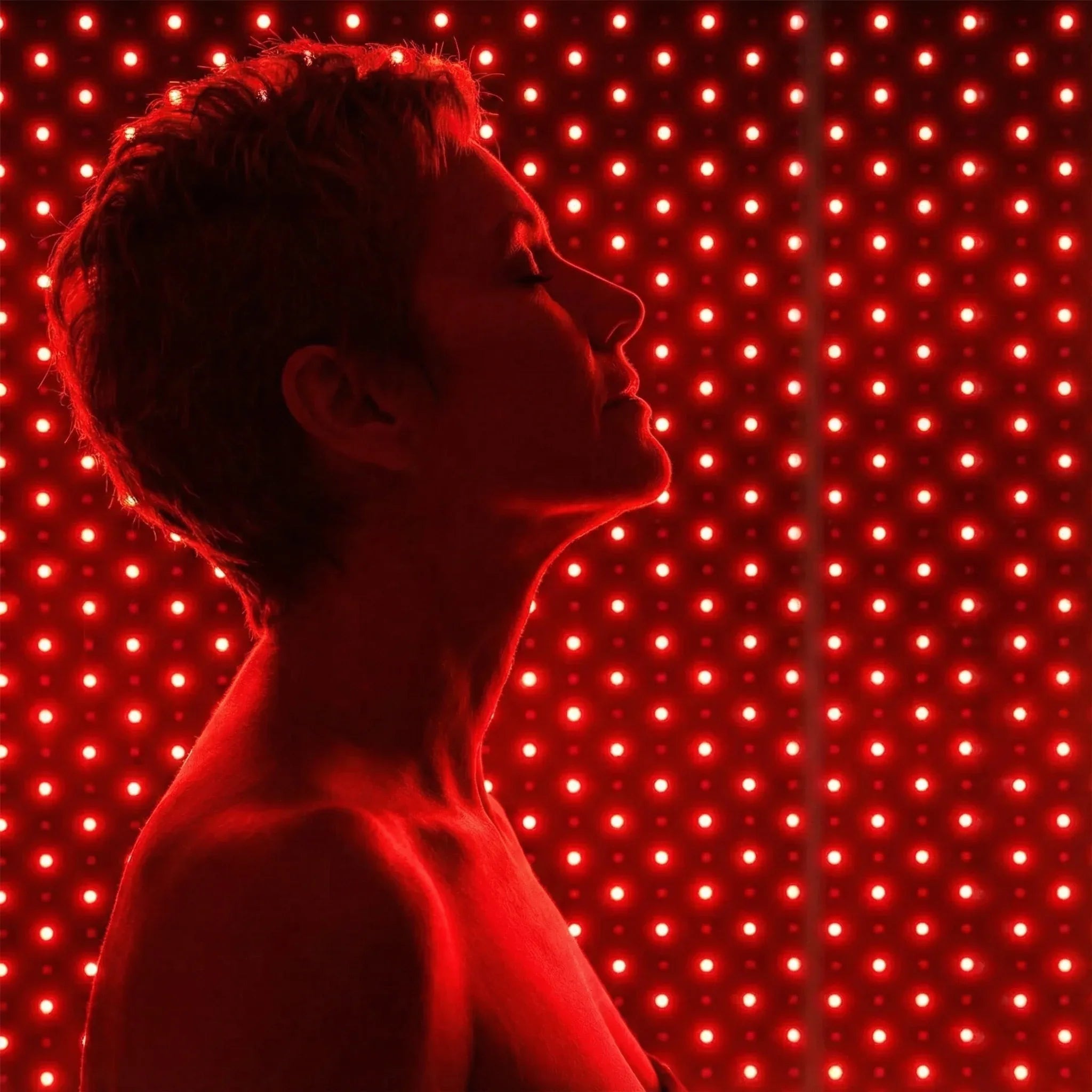 Nicebeam Full Body Red Light Therapy Mat in use, highlighting benefits of red light therapy for skin rejuvenation.