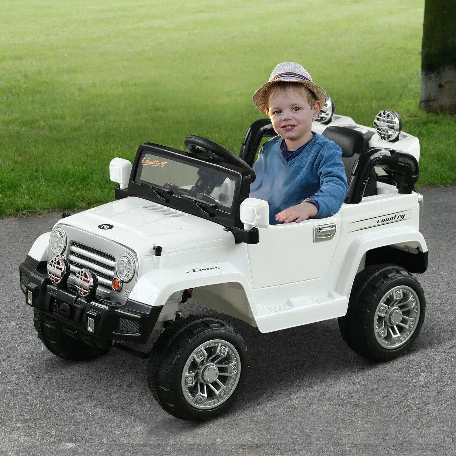 Aosom 12V Kids Electric Ride On Toy Truck Jeep Car With Remote Control