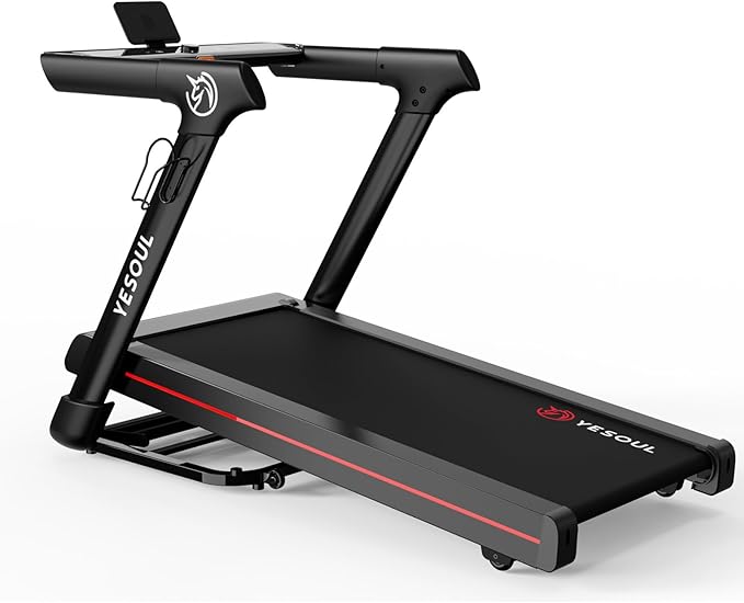 Yesoul Walking Pad Treadmill with 10% Auto Incline, Under Desk Treadmill for Home Walking, Hiking & Running, 300lbs Capacity, Smart App Scenic Routes & Live Classes, Remote & LED Display