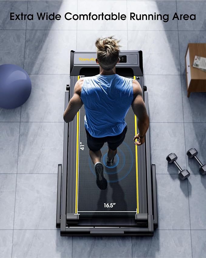 Walking Pad Treadmill with 12% Incline, 4 in 1 Folding Treadmill for Home/Office with Handle Bar, 2.5HP Under Desk Treadmills Portable Walking Pad with App & Bluetooth Speaker, 0.6-10MPH
