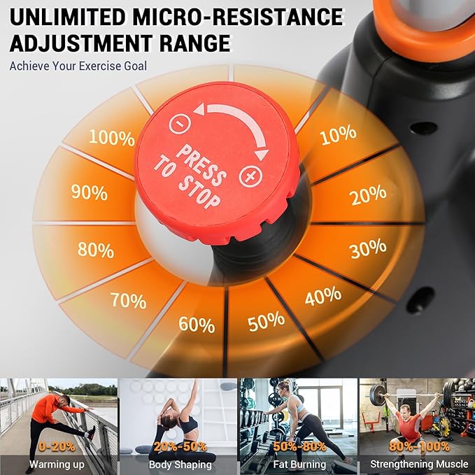 Exercise Bike, WENOKER Stationary Bike for Home, Indoor Bike with Silent Belt Drive, Heavy Flywheel, Multi-grips Handlebar and Upgraded Digital Display