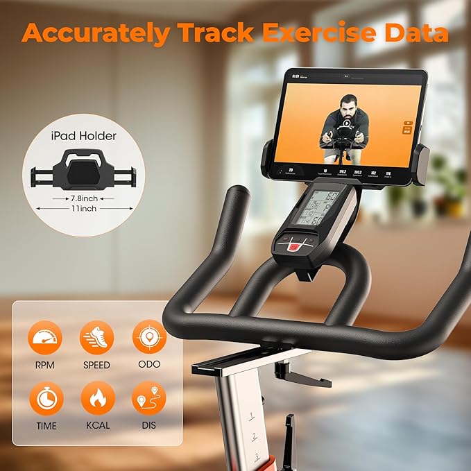 YOSUDA PRO Magnetic Exercise Bike 350 lbs Weight Capacity - Indoor Cycling Bike Stationary with Comfortable Seat Cushion, Silent Belt Drive