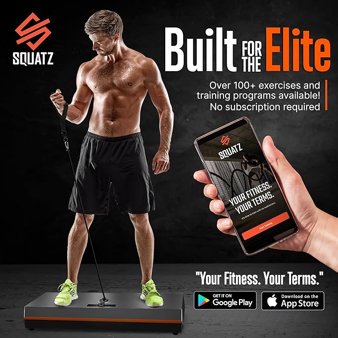SQUATZ Pluto Home Smart Gym, 100 lbs Adjustable Resistance, All-in-One Digital Fitness Machine with WiFi & Bluetooth, Compact Full-Body Workout Equipment for Strength Training and Muscle Toning
