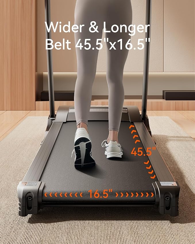 Treadmills for Home, Treadmill with 0-15% Auto Incline, 3HP Folding Treadmills for Running Walking with 300LBS Weight Capacity, Incline Treadmill Equipped with Bluetooth & Pulse Monitor