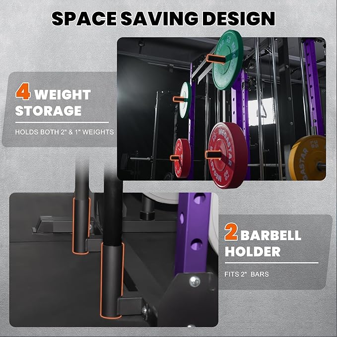 Smith Machine Home Gym with Aluminum Pulley Set- 2000lbs Capacity All-in-One Power Rack with Cable Crossover, Pull-Up Bar & Dip Station, Includes 18 Attachments, P107 Anvil