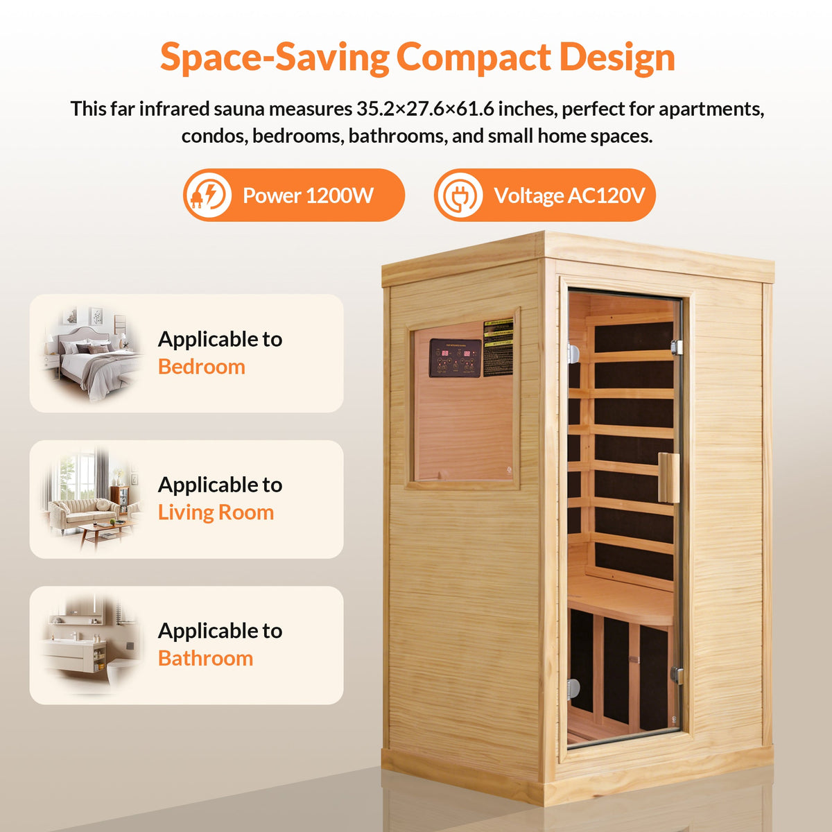 HOSAUNA Single Person Infrared Sauna