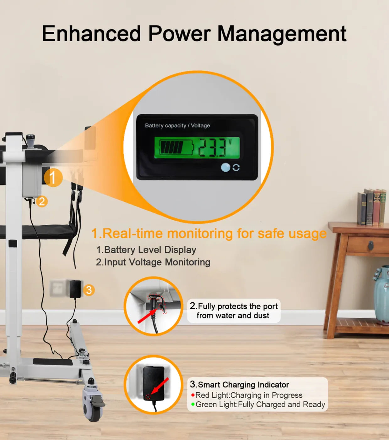 Electric Patient Lift Transfer Chair, Transport Device for Elderly Home Use, Disability Aid Product for Adults, Caregiver Supplies