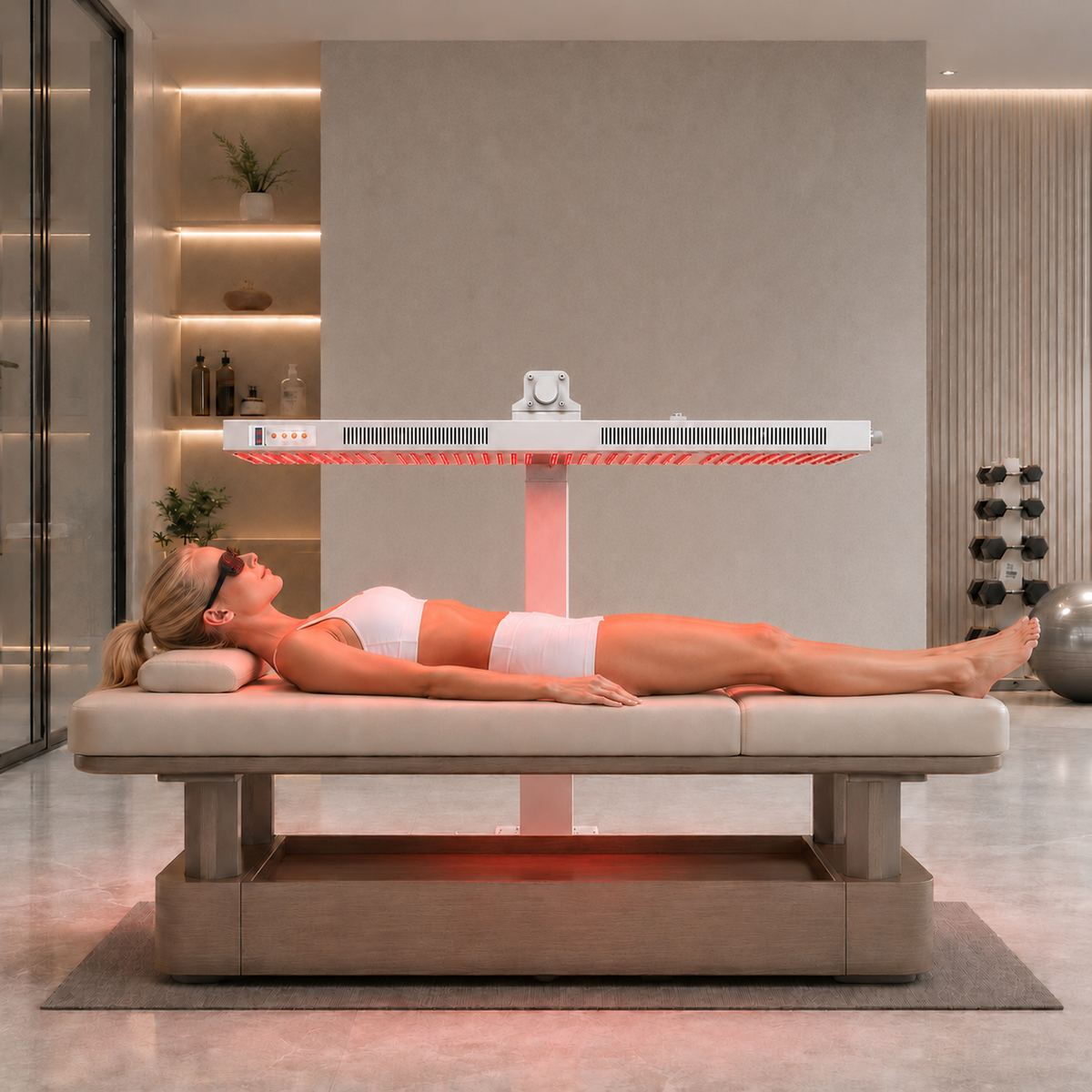 Electric Adjustable Rolling Stand for Red Light Therapy Panels – SM-SE
