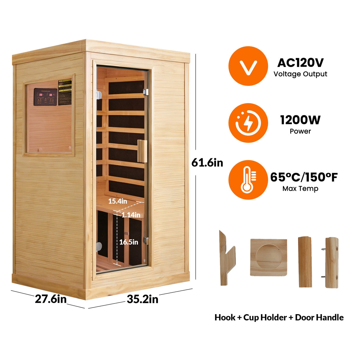 HOSAUNA Single Person Infrared Sauna
