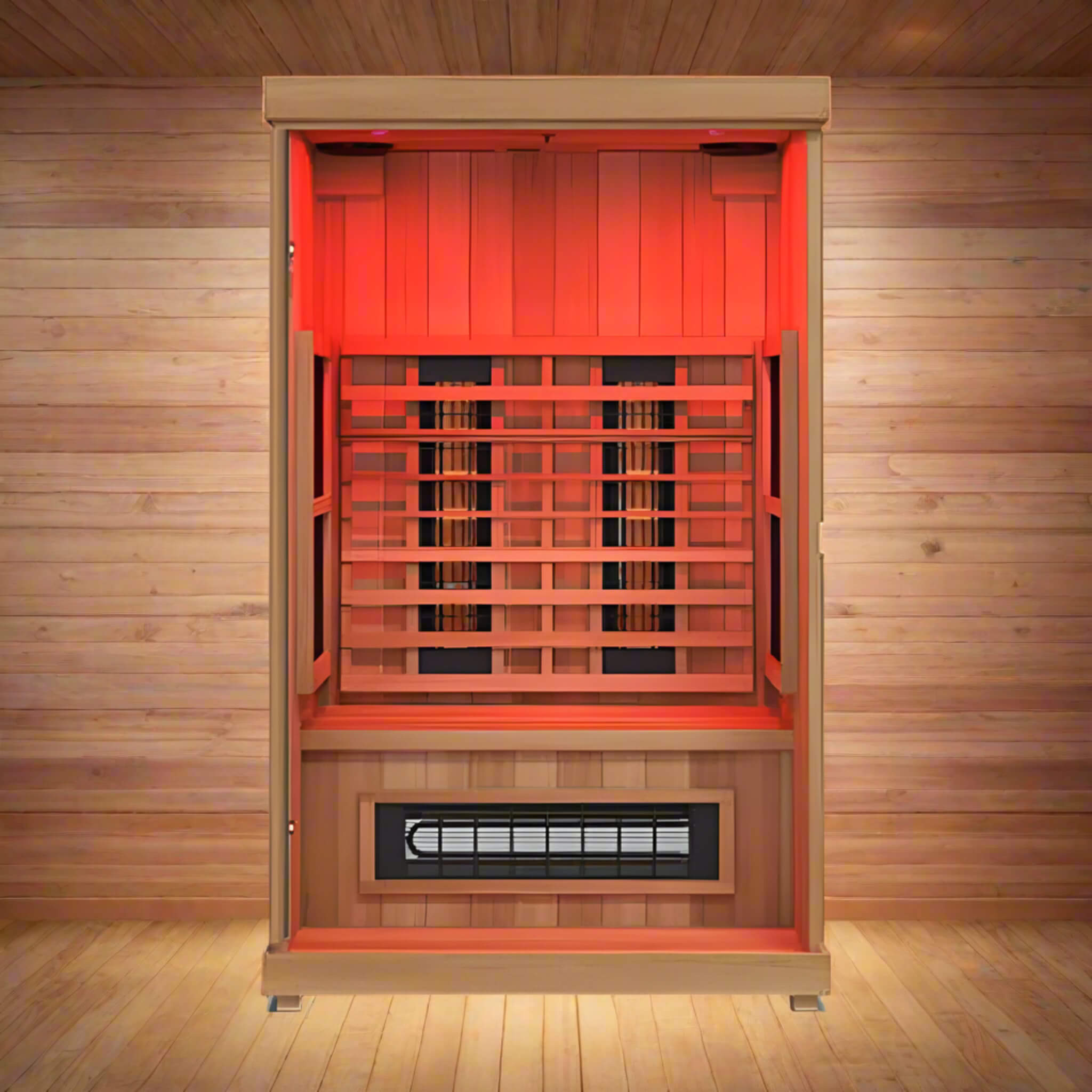 Finnmark FD-2 Full-Spectrum 2-Person Infrared Sauna With Built-In LCD Touchscreen Controller [FD-KN002] (SAK94731)