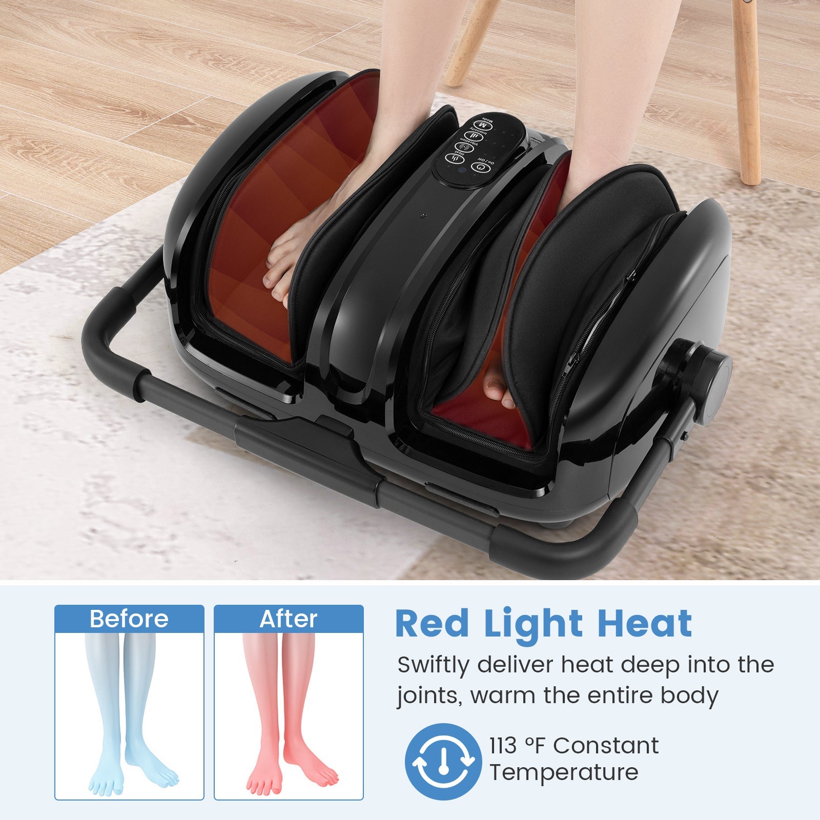 Foot and Calf Massager with Heat for Blood Circulation Pain Relief