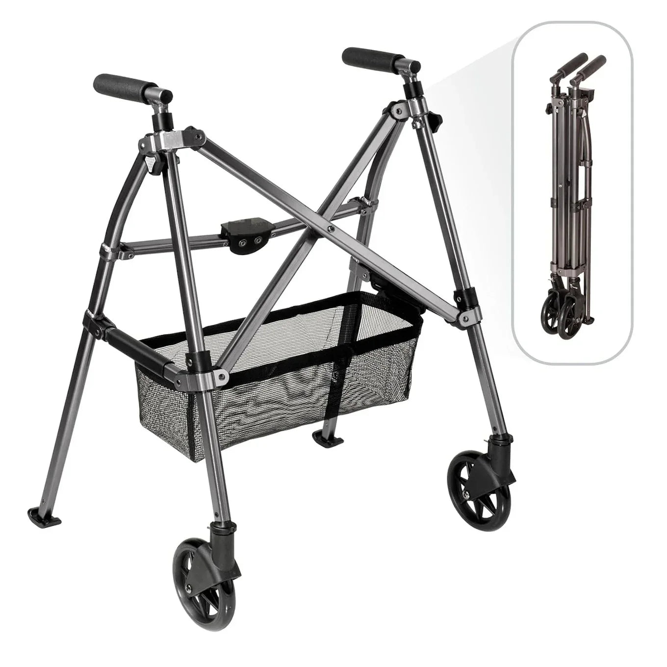 EZ Fold-N-Go Lightweight 2 Wheel Walker