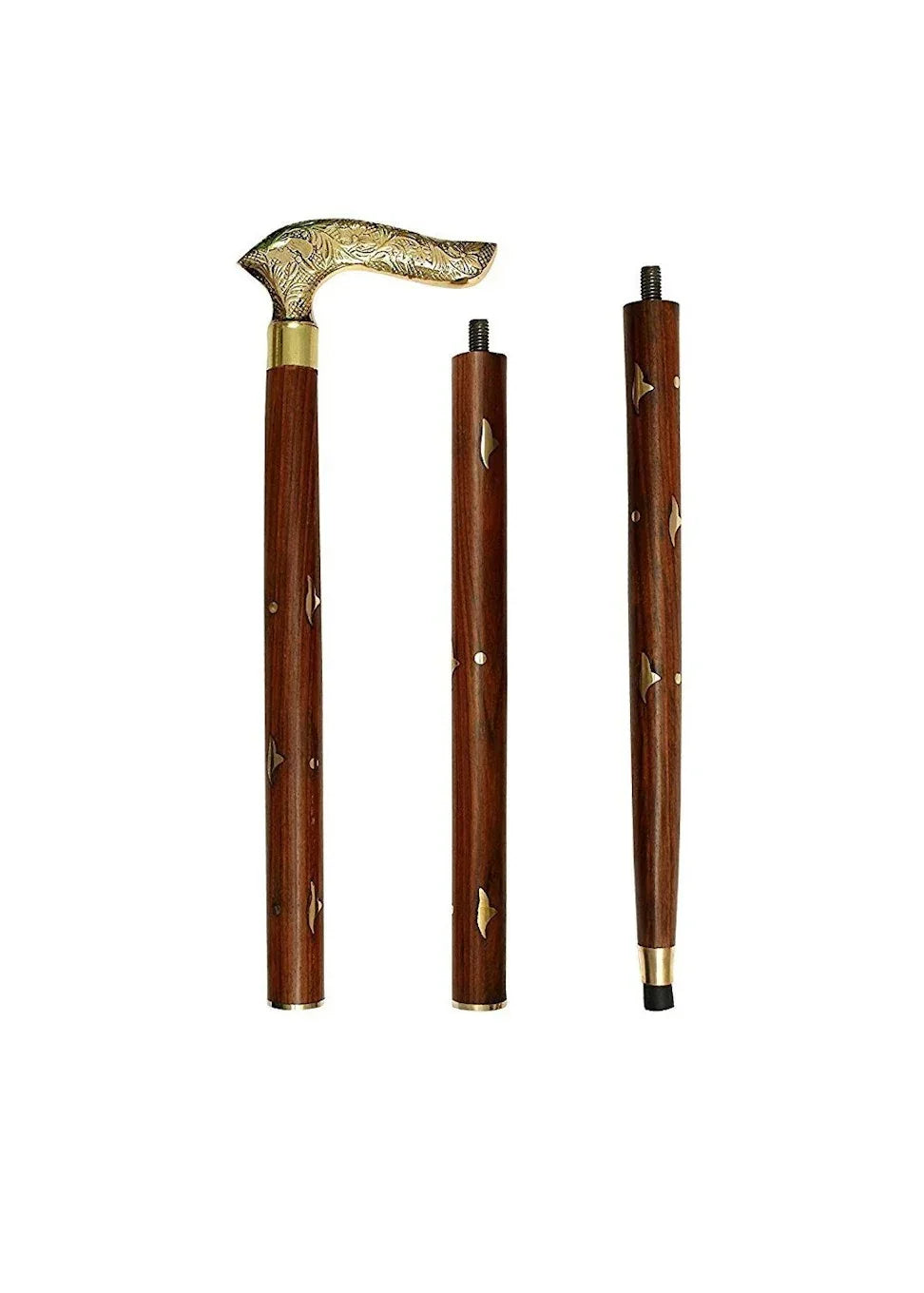 Handmade Wooden Folding Walking Stick 36 Inch