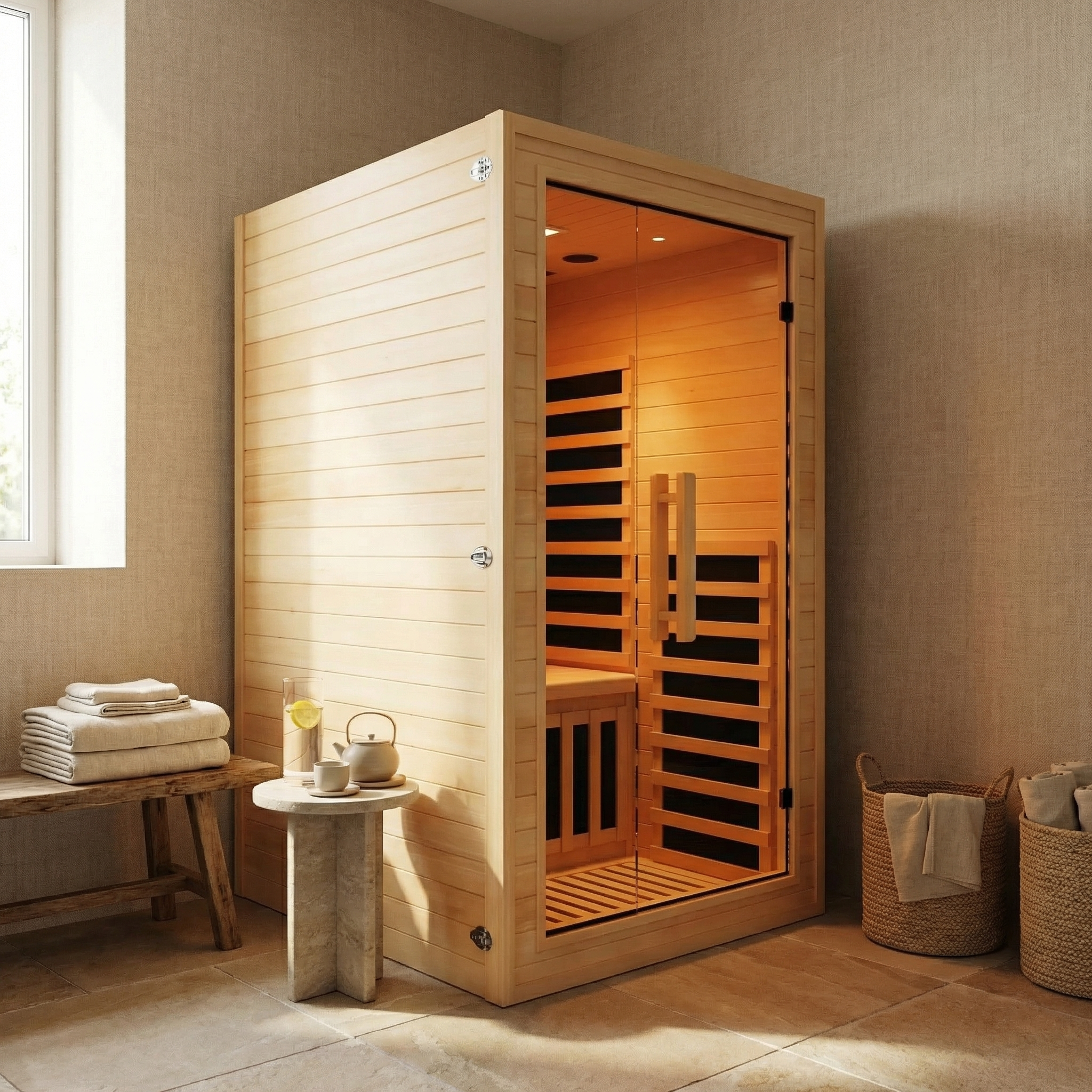 NiceBeam 12 Person Full-Body Infrared Sauna with Red Light Therapy