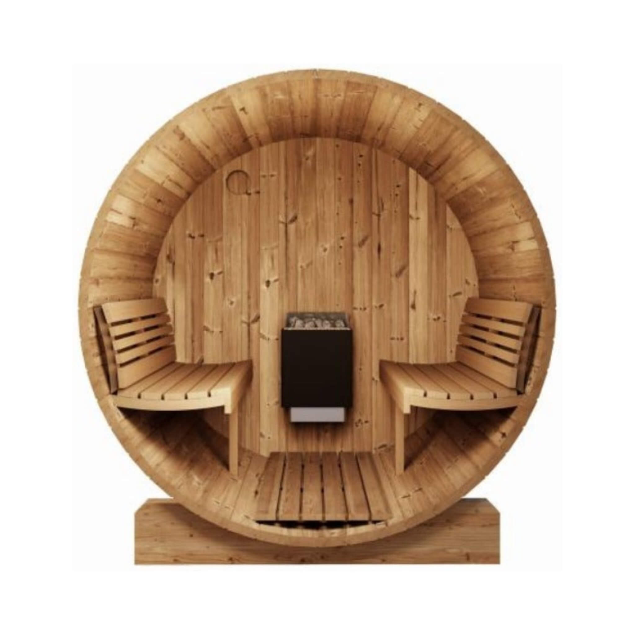 SaunaLife Model E8W Ergo Series 6-Person Outdoor Thermo-Spruce Sauna Barrel [SL-MODELE8W] (SAK92573)