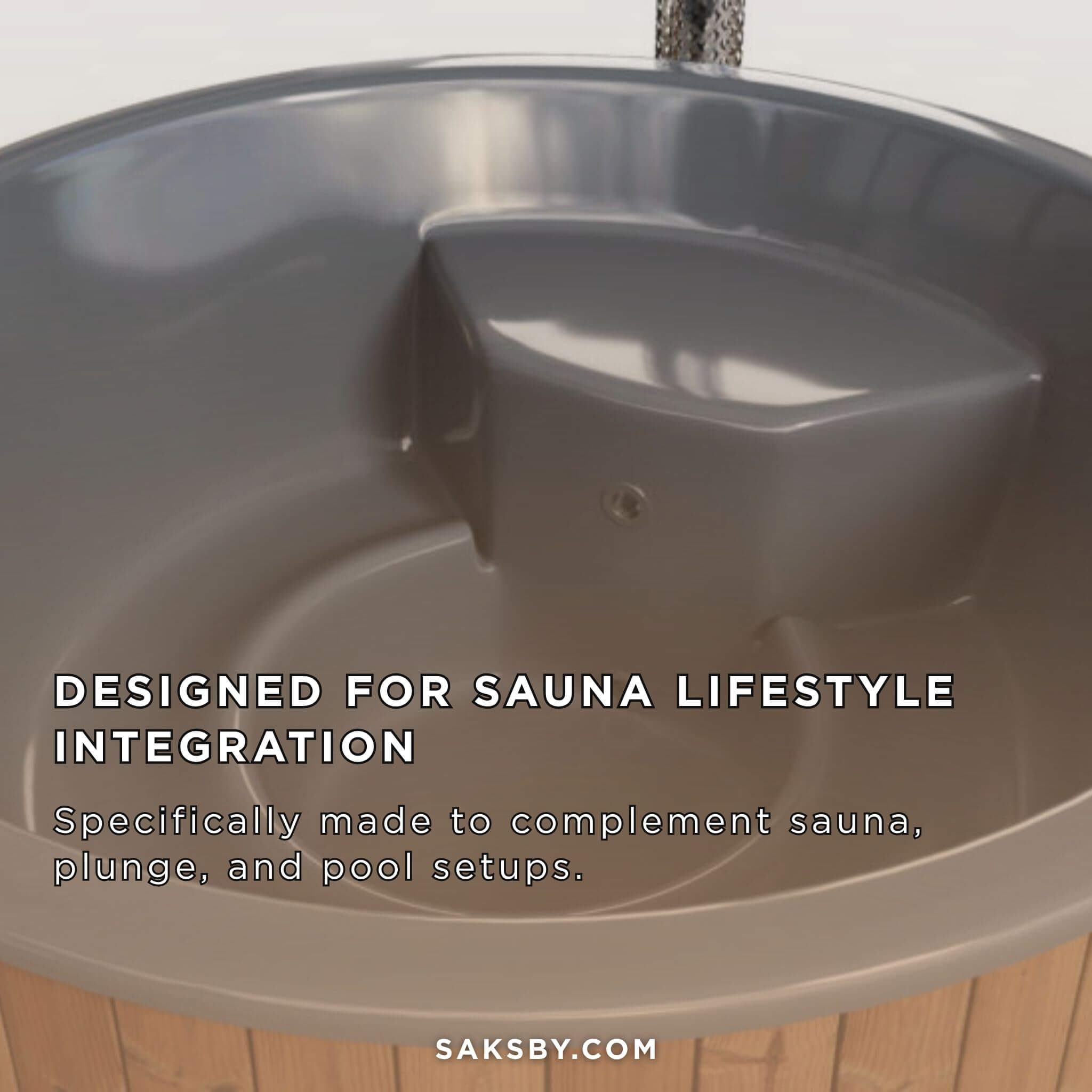 SaunaLife Model S6N 7-Person Soak-Series Home Wood-Burning Hot Tub [SL-MODELS6N] (SAK74815)