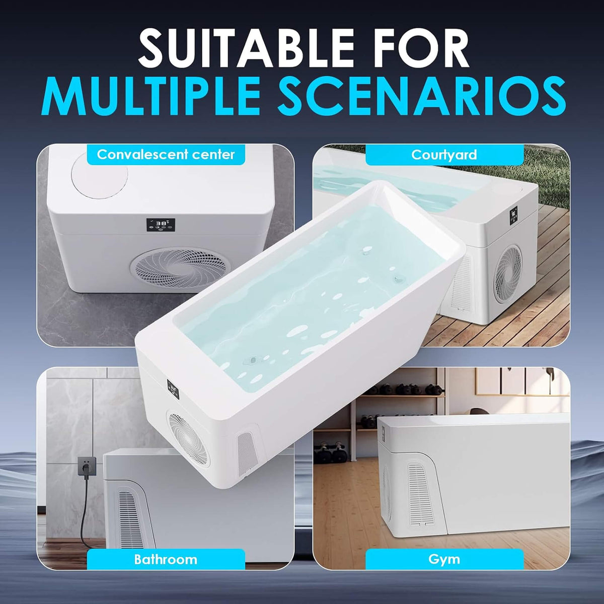 Smart 1-Piece All-In-One Cold Plunge Tub With Built-In Water Chiller (SAK56280)