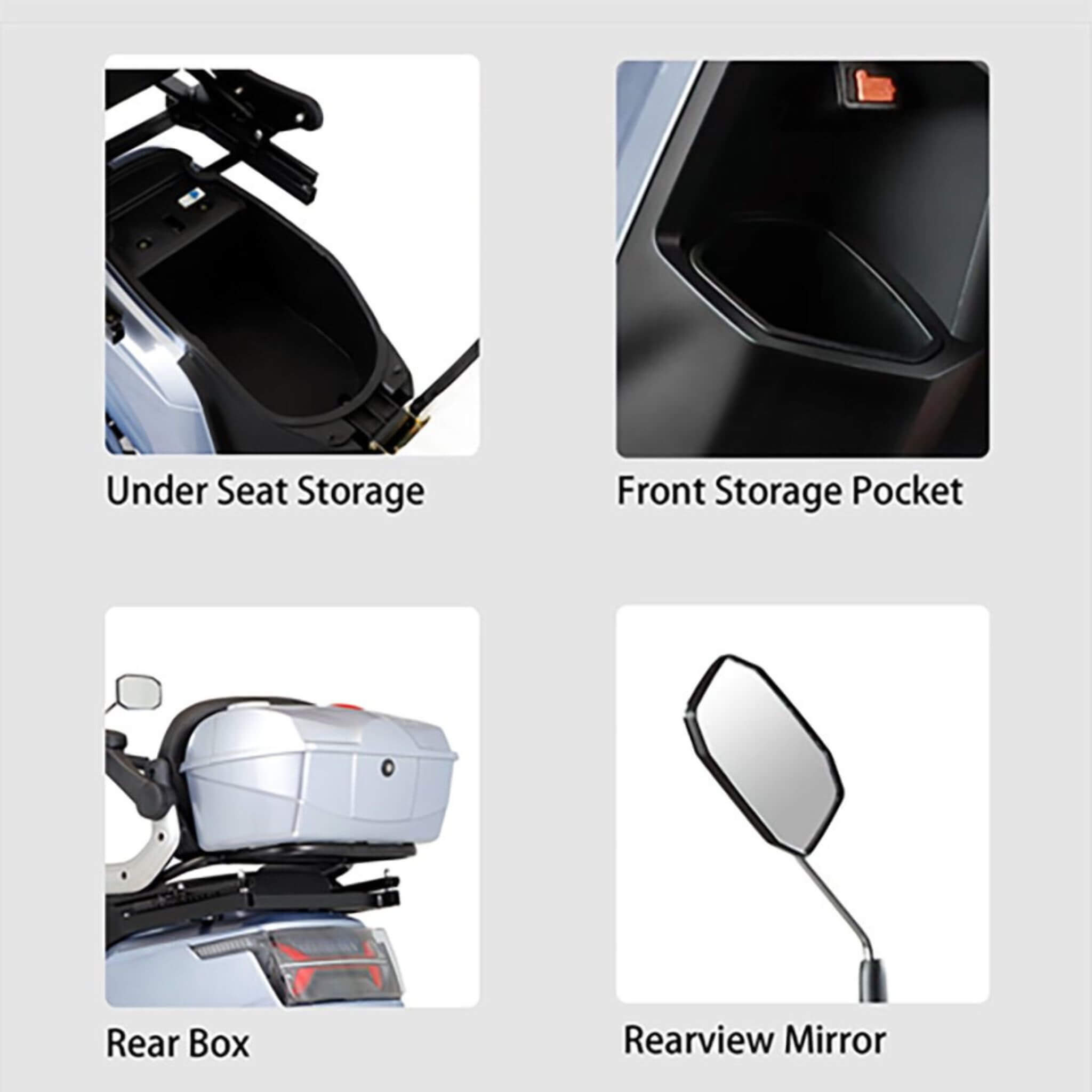 Zvg Heavy-Duty 1000W 60V20AH Four Wheel All-Terrain Travel Mobility Scooter, 440LBS (SAK97245)